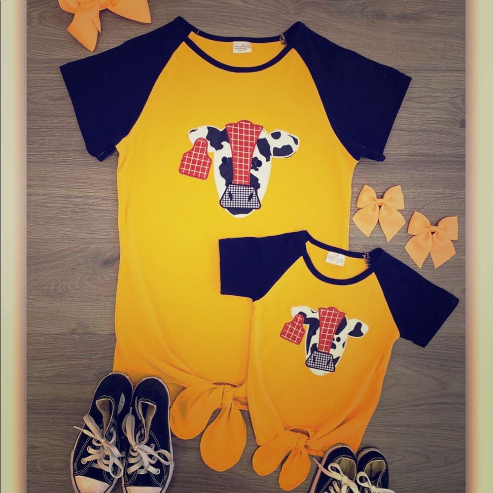 Adult mustard cow top